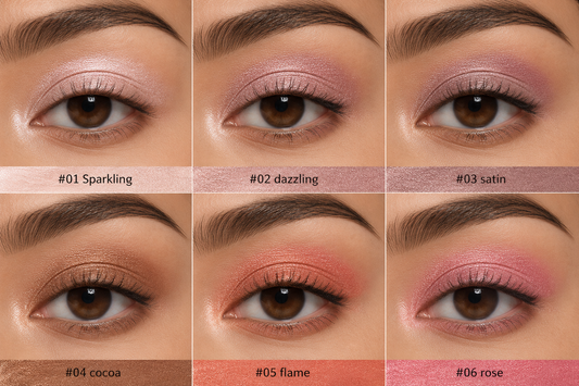 Eyeshadow Stick Never Crease Waterproof Fadeproof Transferproof Shimmer Built-In Sharpener